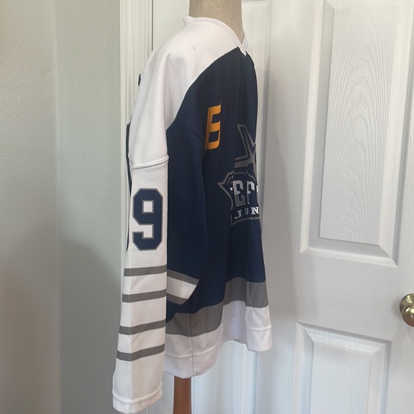 Pensacola Junior ice Flyers hockey jersey military jet blue adult size small S - Picture 3 of 10